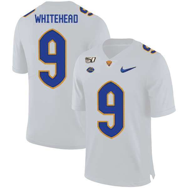 Pittsburgh Panthers #9 Jordan Whitehead White 150th Anniversary Patch Nike College Football Jersey